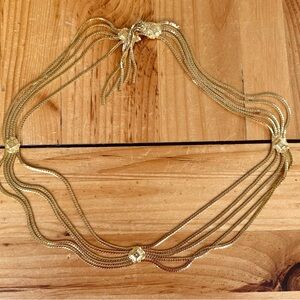 Multi-strand gold tone belt